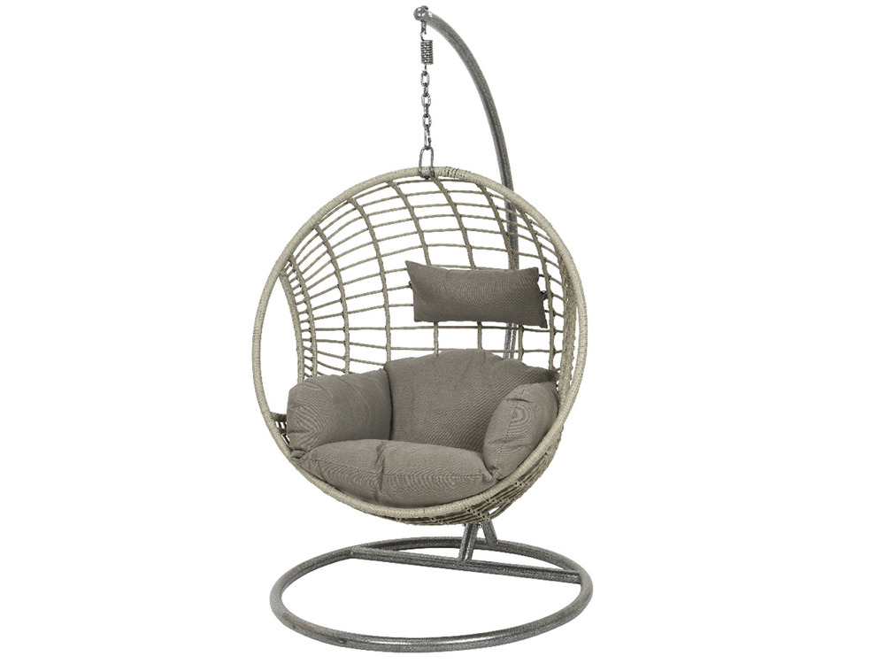 Fauteuil suspendu london gris - kservices