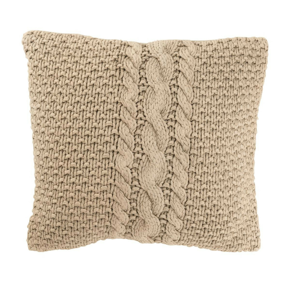 Coussin en tricot tressé 