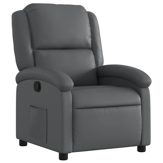 Fauteuil inclinable gris similicuir