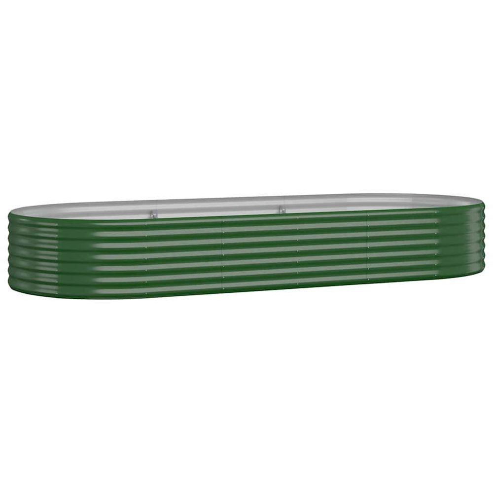 Lit surélevé de jardin acier galvanisé 249x100x36cm vert