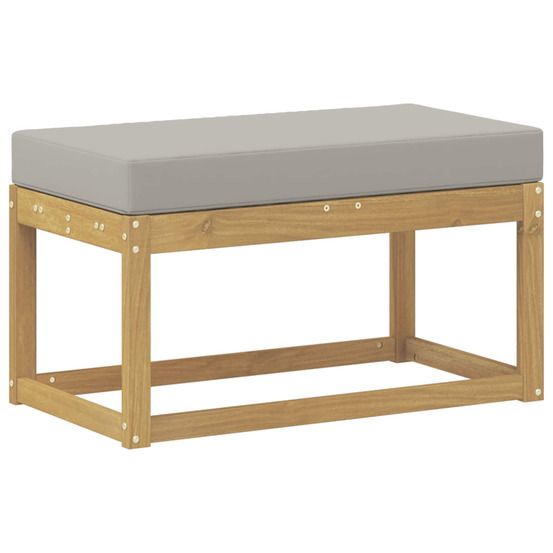 Banc de jardin bois d'acacia massif blanc
