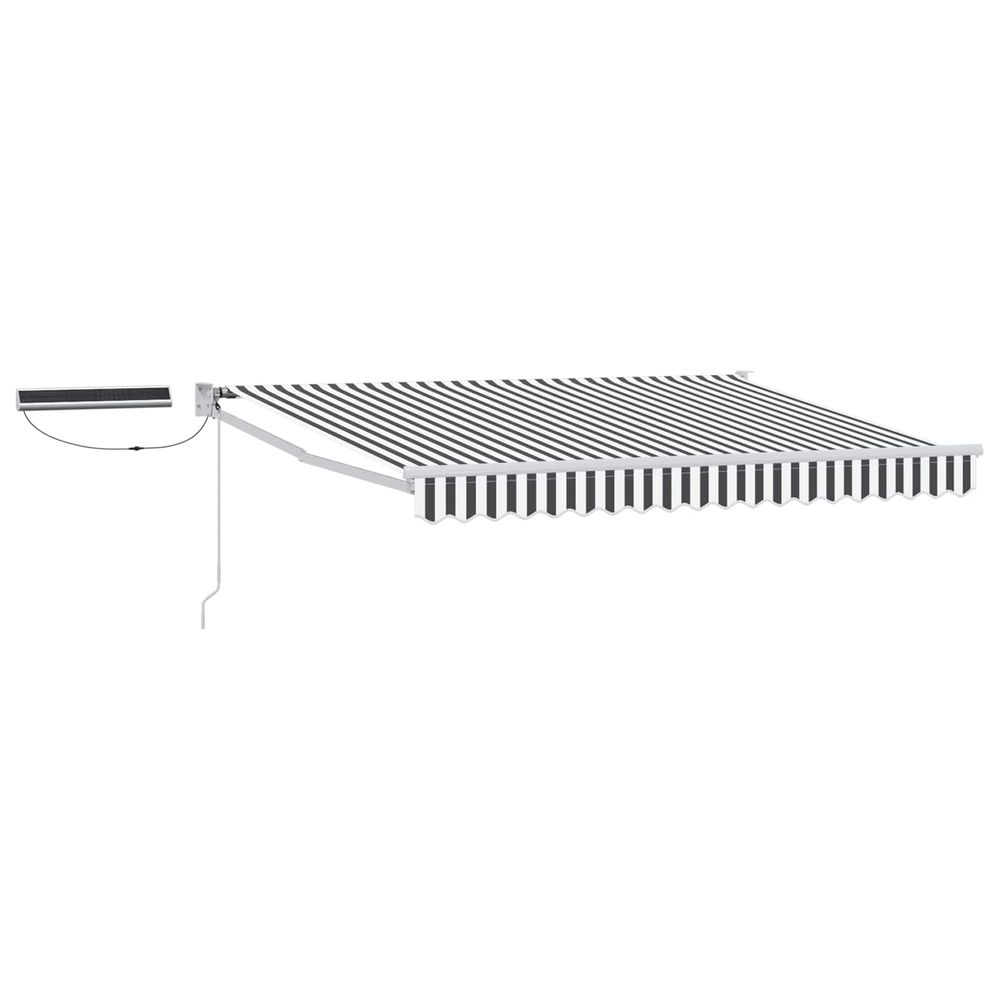 Auvent rétractable électrique anthracite et blanc 3,5 x 2,5 m