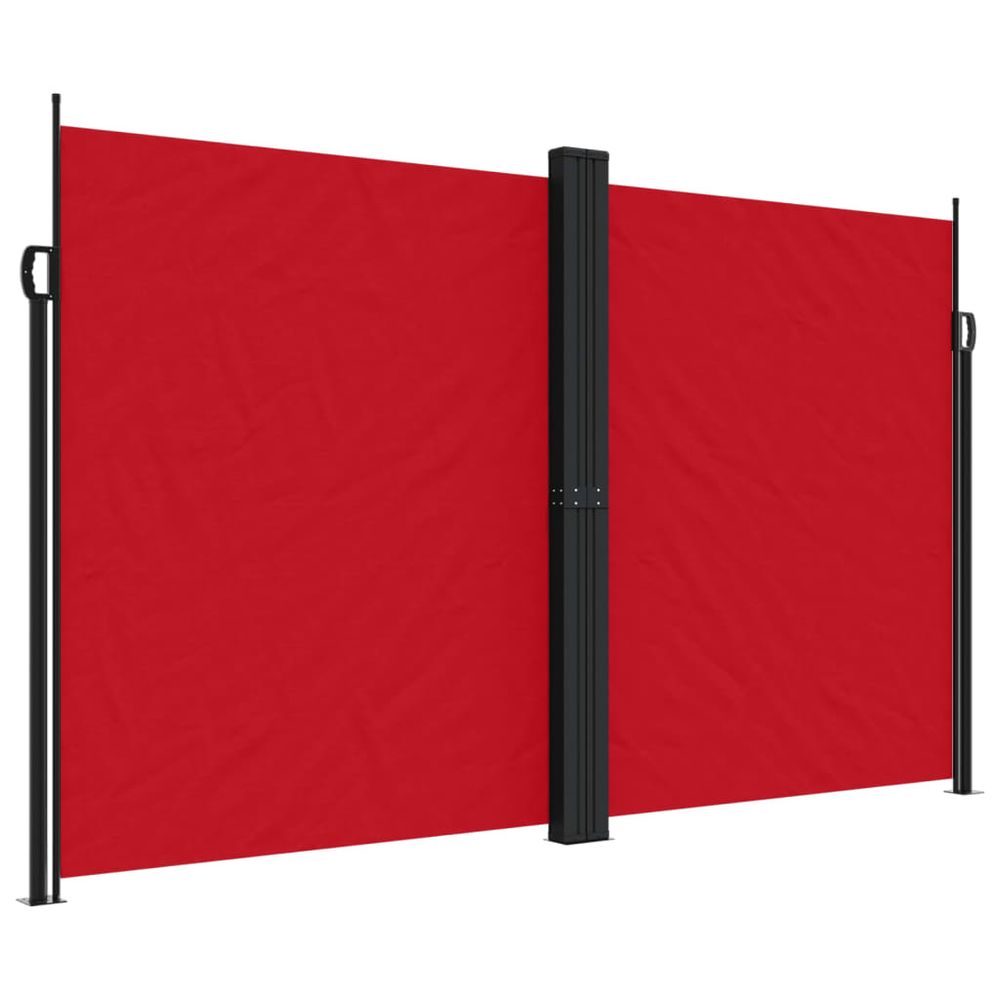 Auvent latéral rétractable rouge 200x1200 cm