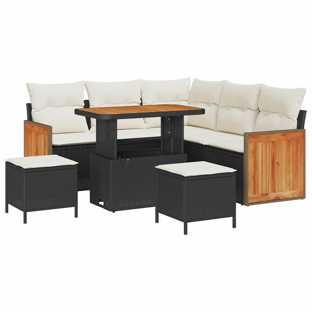 Ensemble de canapé de jardin 9 pc 6-nombre de places