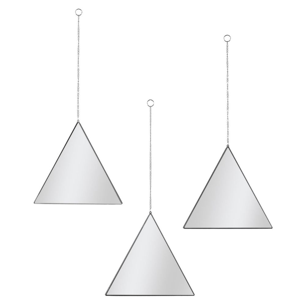 Lot de 3 miroirs déco triangle 