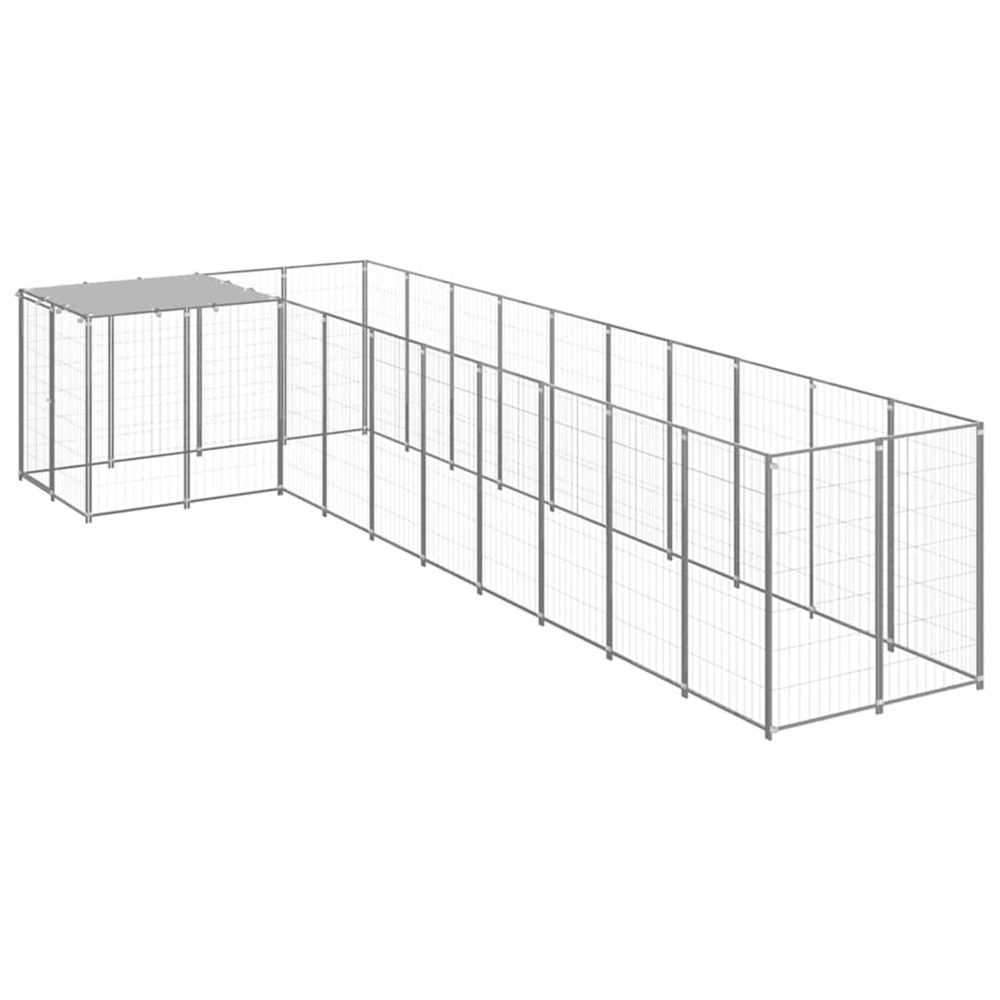 Chenil argenté 7,26 m² acier