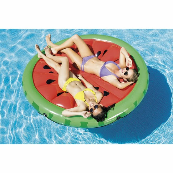 Matelas gonflable île pastèque - 2 personnes - rouge