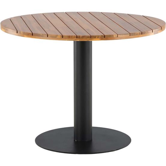 Table ronde de jardin 100 cm en acier et acacia cot