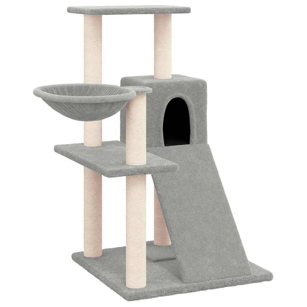 Arbre à chat avec griffoirs en sisal gris clair 82 cm
