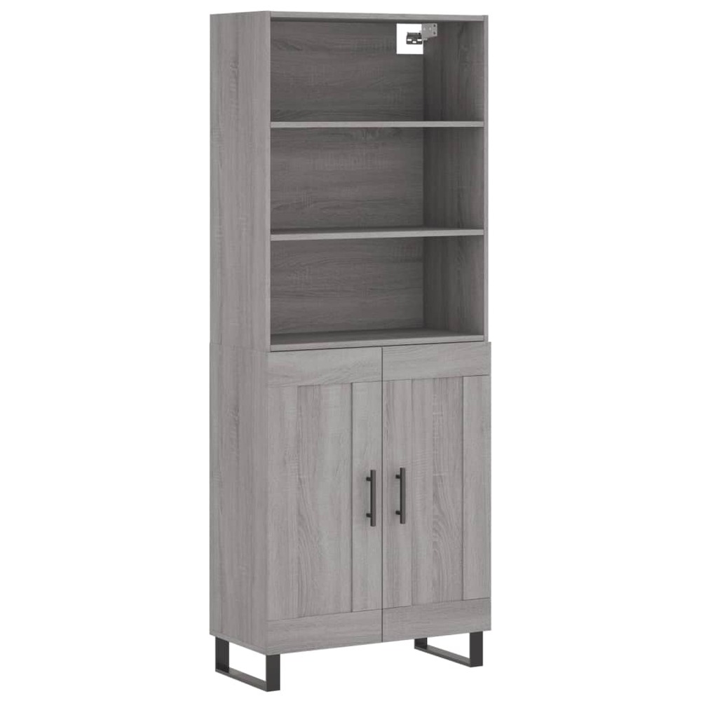 Buffet bahut commode armoire meuble de rangement organisateur cuisine salle de séjour salon haut sonoma 69,5 x 34 x 180 cm bo
