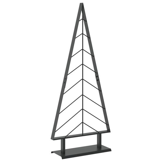 Sapin de noël en métal avec support kuopio 125 cm acier noir