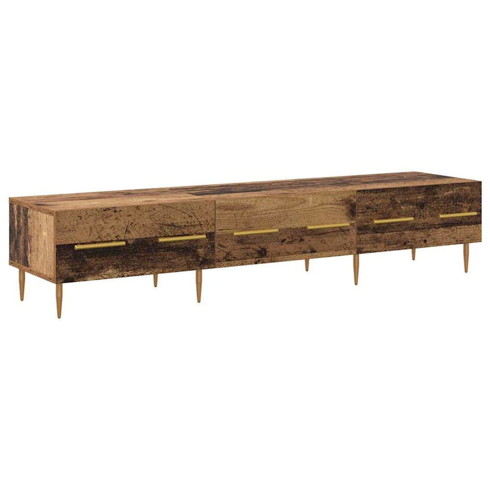 Meuble tv 150 x 36 x 30 cm bois ancien bois d'ingénierie