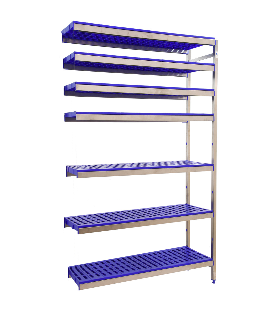 Etagère sans vis simoninox aditiooranl 7pp/2000x1660x500 a.inox/bleu 2000x1660x500 - simonrack