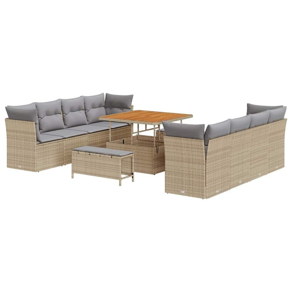 Ensemble de canapé de jardin 11 pc 8-nombre de places