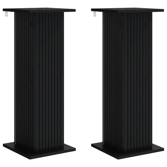 Support de plante 2 pc noir 30,5 x 30 x 80,5 cm
