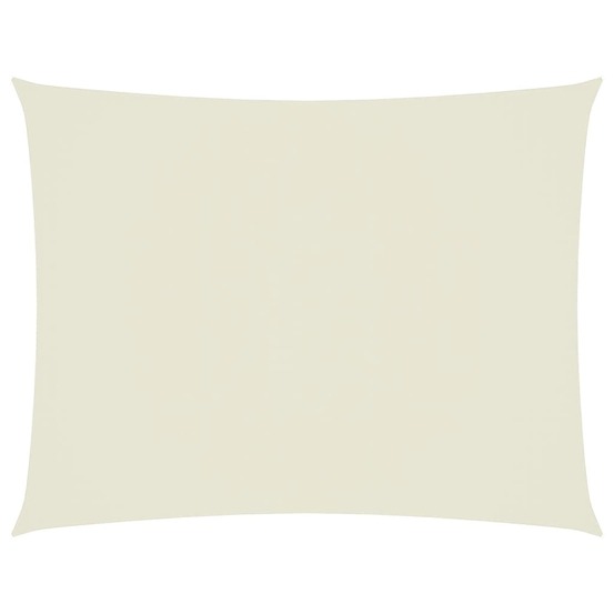 Voile de parasol tissu oxford rectangulaire 6x7 m crème