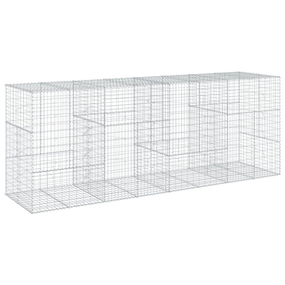 Panier gabion avec couvercle 400x100x150 cm fer galvanisé
