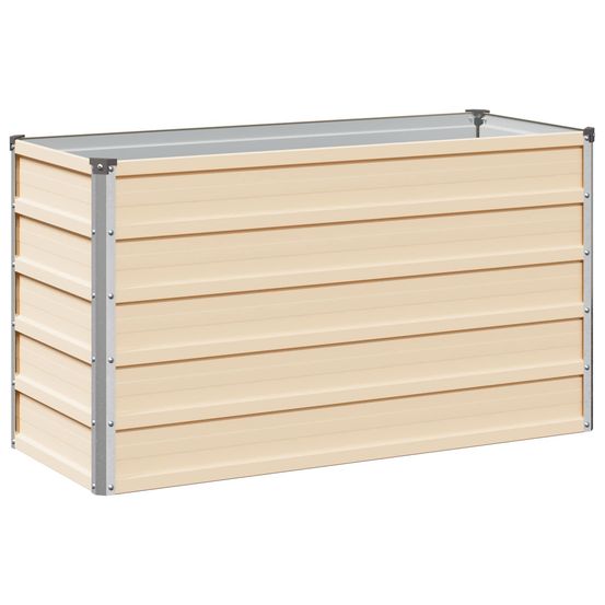 Jardin surélevé ivoire 100 x 40 x 55 cm acier laminé à froid