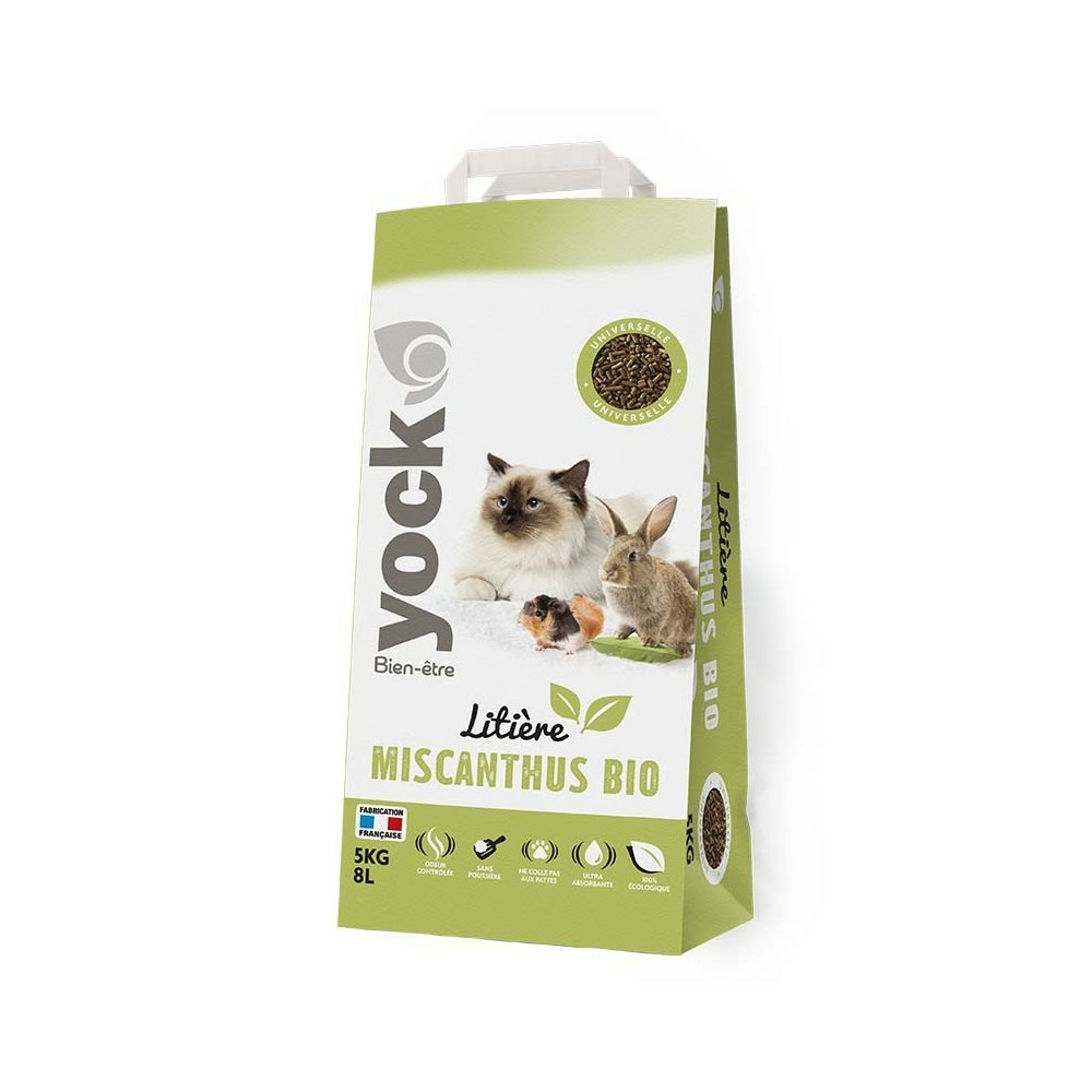 Yock litière miscanthus bio chat 16 l