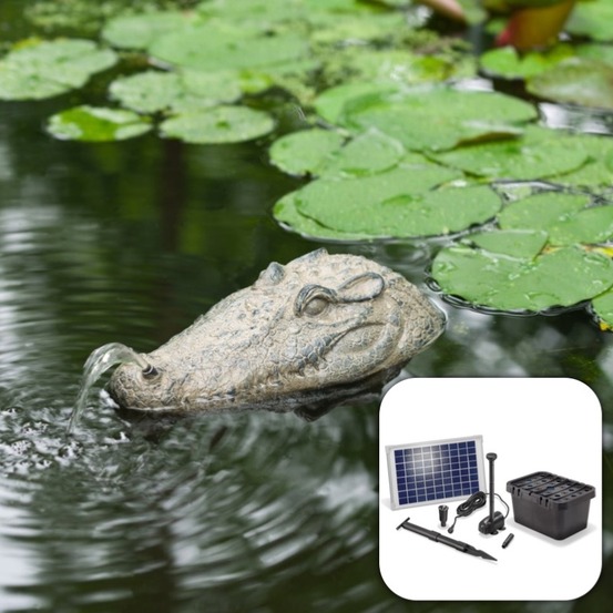 Fontaine solaire crocodile 600 l/h maxi