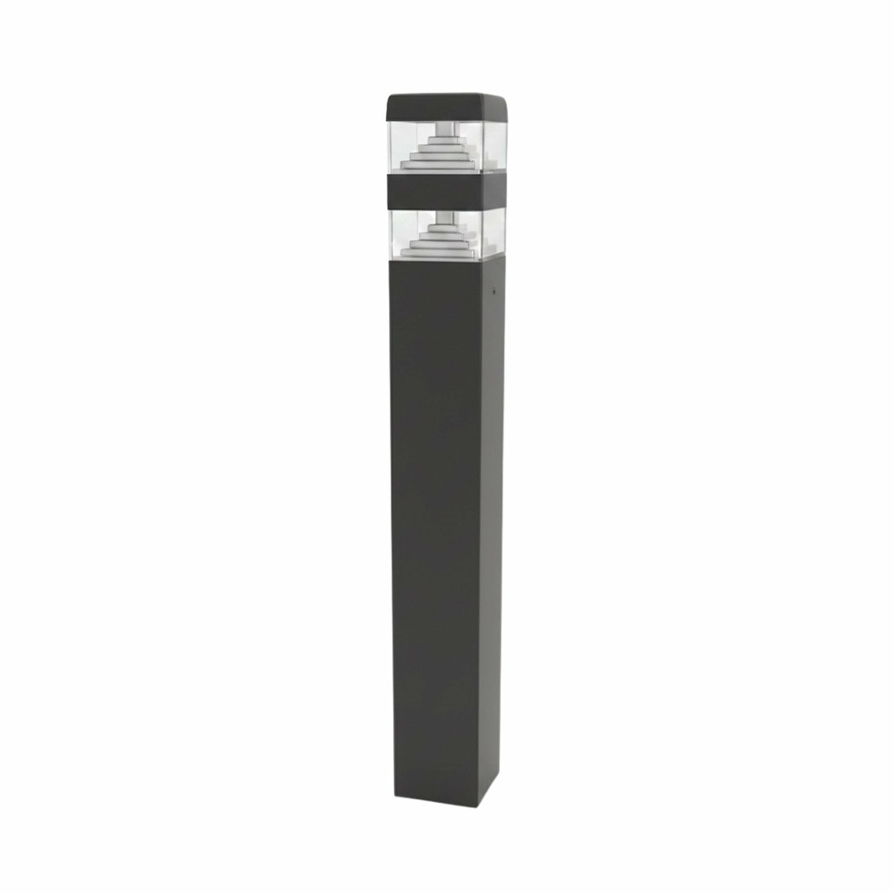 Borne extérieure pyramide 60cm gris anthracite