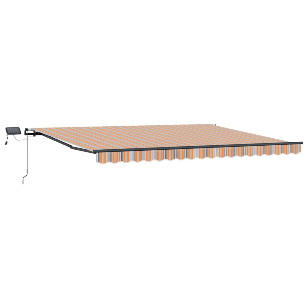 Auvent rétractable multicolore 400 × 350 cm tissu et aluminium