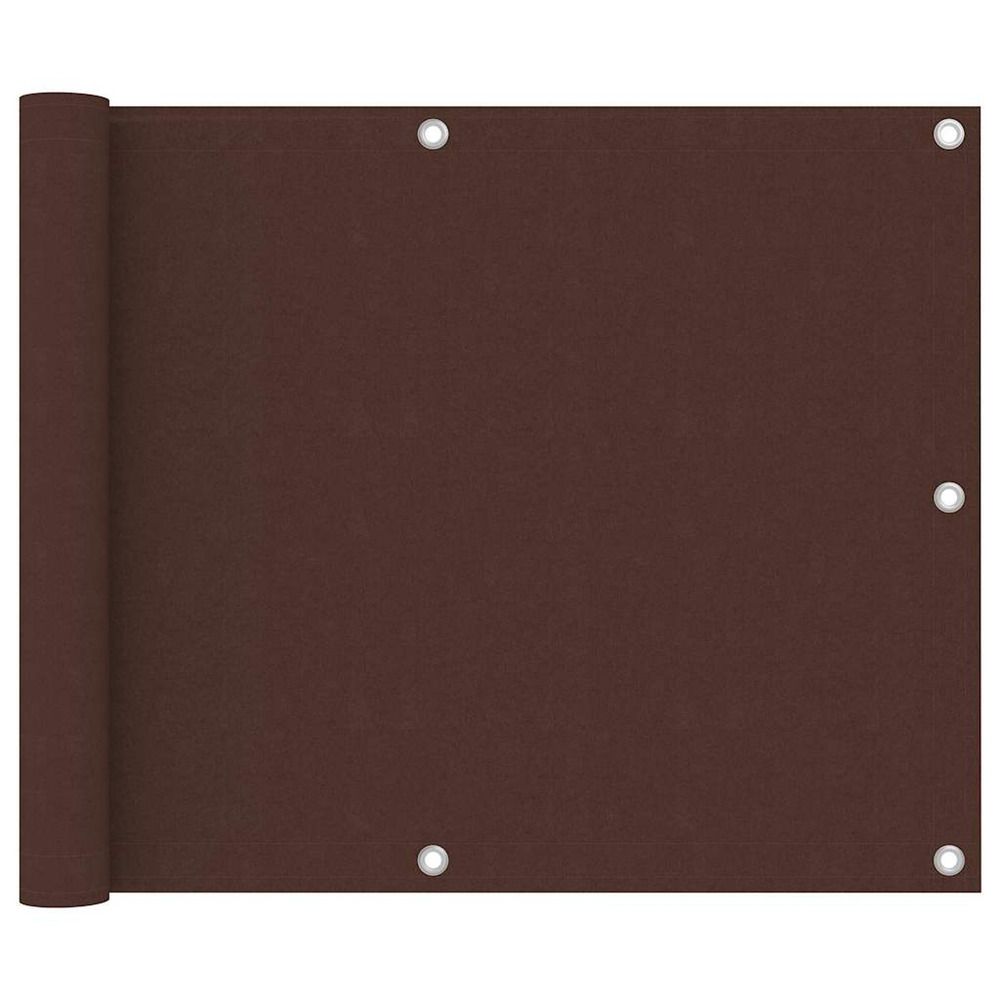 Écran de balcon marron 75x600 cm tissu oxford