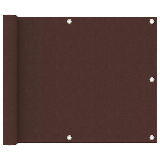 Écran de balcon marron 75x600 cm tissu oxford