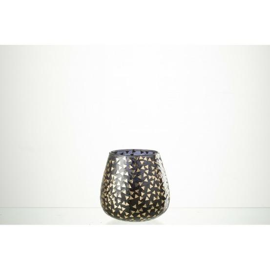 Photophore en verre multicouleur 11x11x11 cm