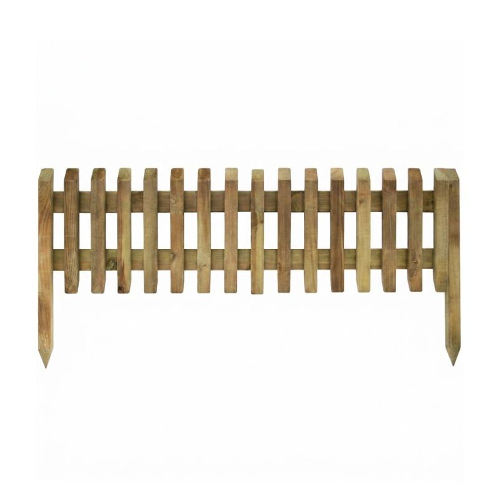 Bordure de jardin en bois à planter - 112 x 28 cm