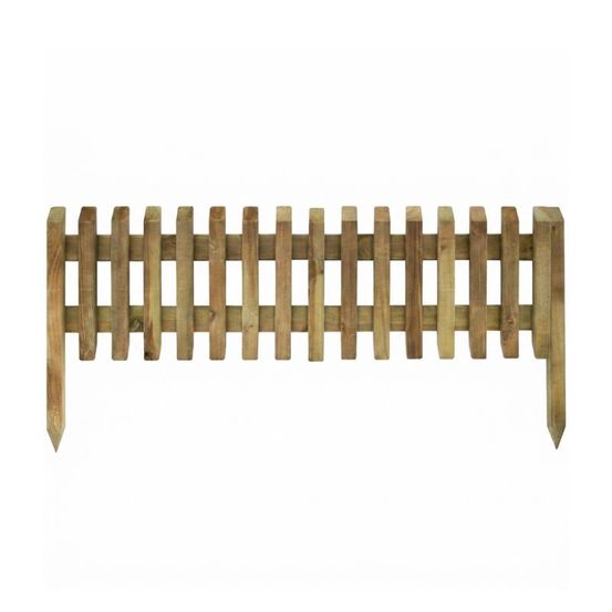 Bordure de jardin en bois à planter - 112 x 28 cm