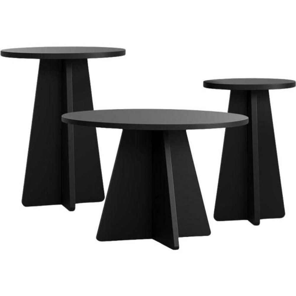 Ensemble de 3 tables basses mushroom