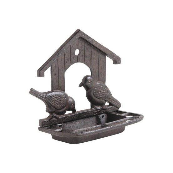 Mangeoire murale couple oiseaux en fonte
