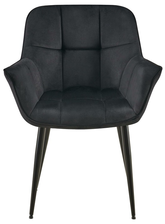 Chaise de salle à manger en velours roseville