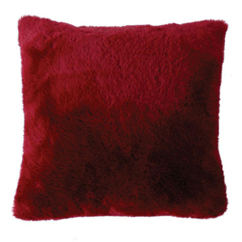 Coussin déco imitation fourrure 