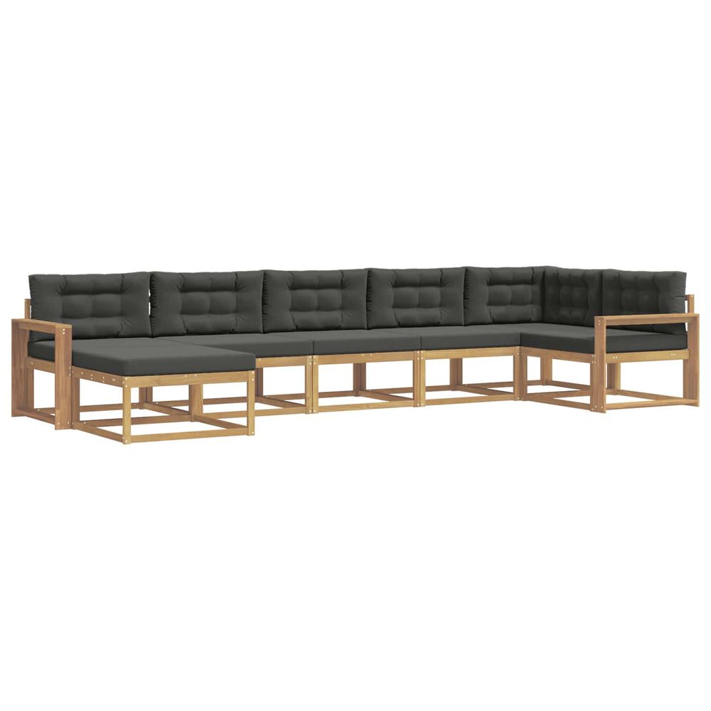 Ensemble de canapés d'extérieur 7 pc blanc et anthracite