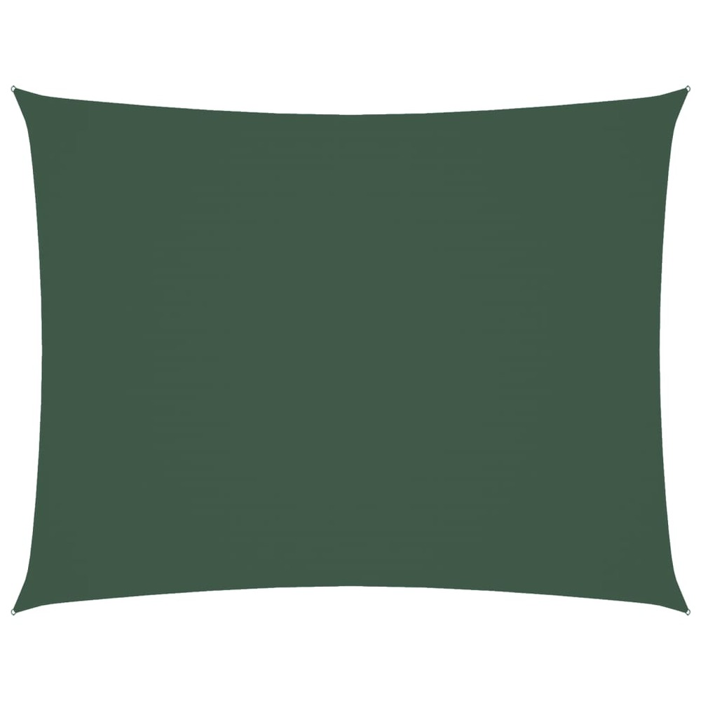 Voile de parasol tissu oxford rectangulaire 5x7 m vert foncé