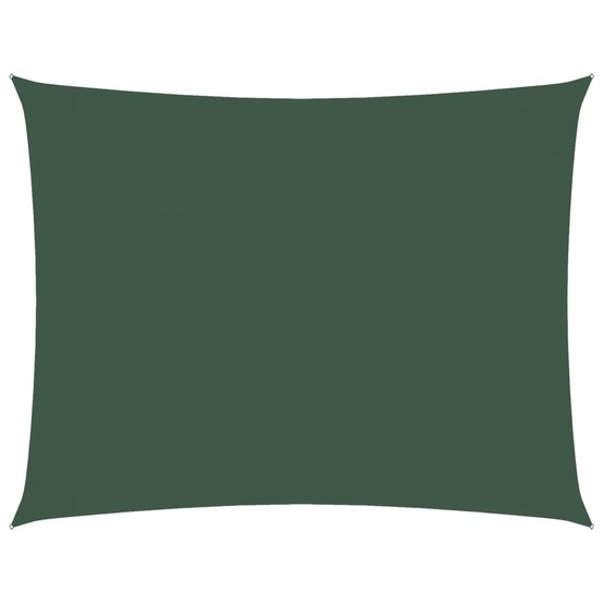 Voile de parasol tissu oxford rectangulaire 5x7 m vert foncé