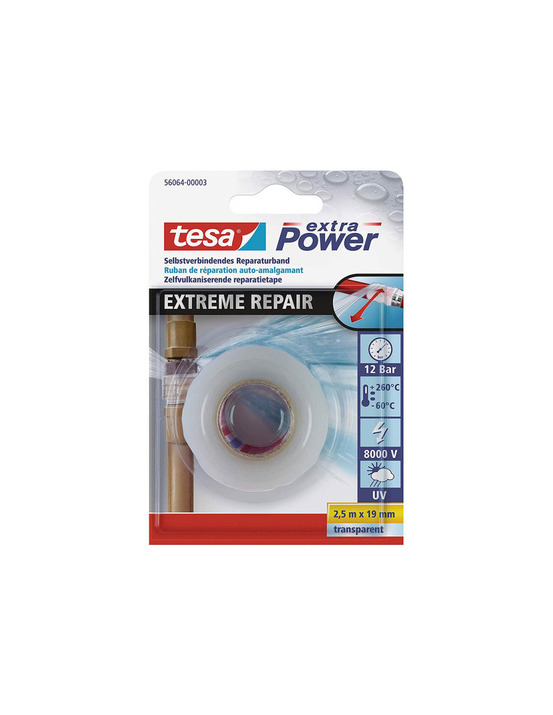 Ruban de réparation extreme repair transparent 2.5 m x 19 mm - tesa