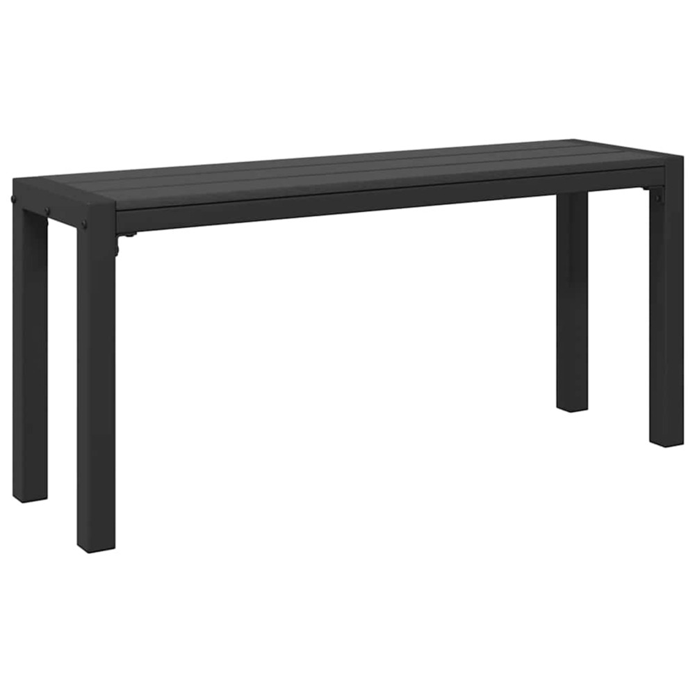 Banc de jardin noir 100 x 28 x 45cm acier