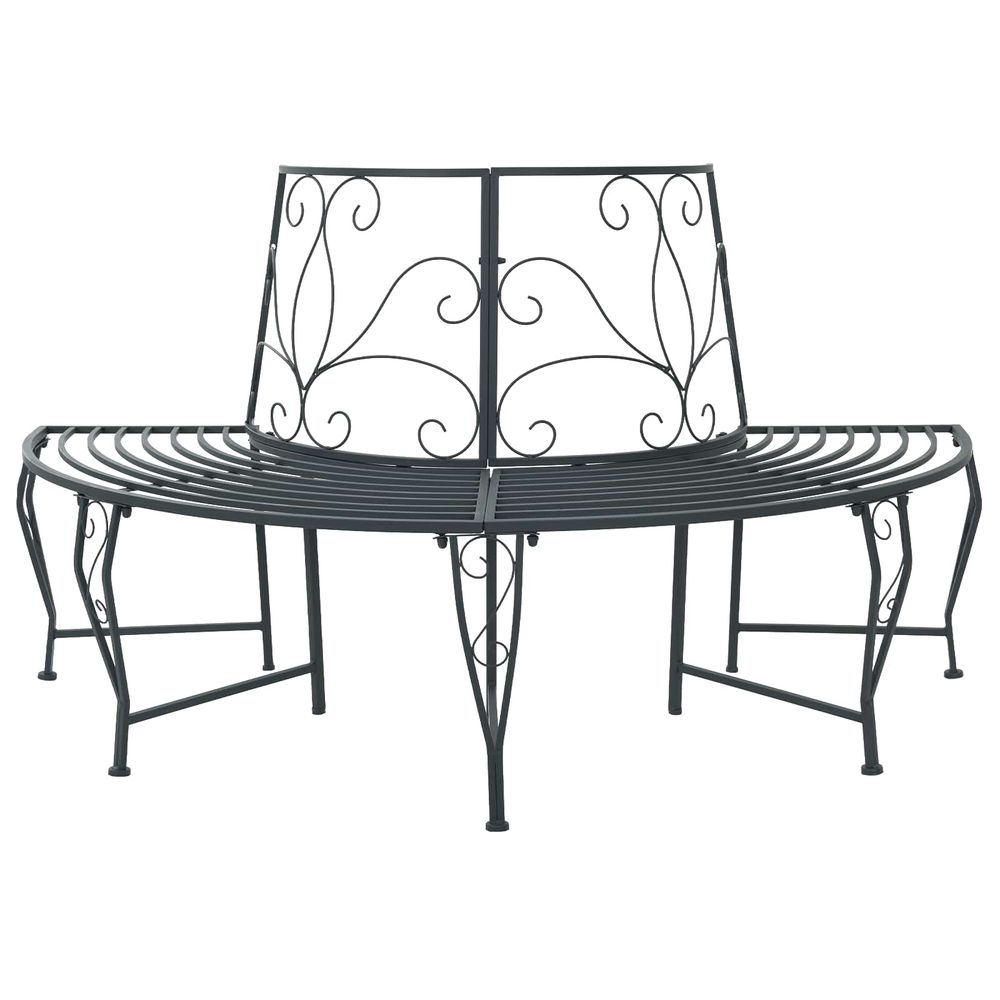 Banc d'arbre 4-nombre de places 160 x 80 x 89 cm acier