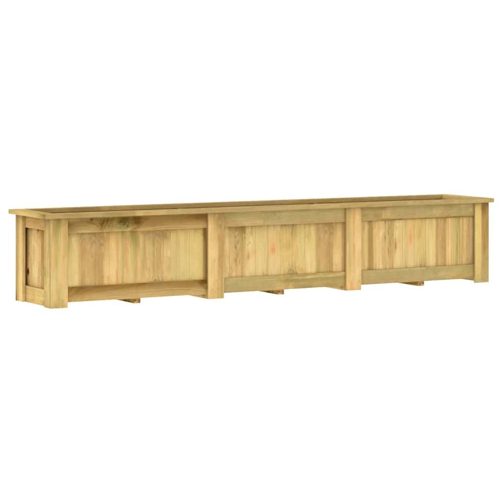 Très grand potager en pin traité autoclave pour jardin 291x50x50 cm