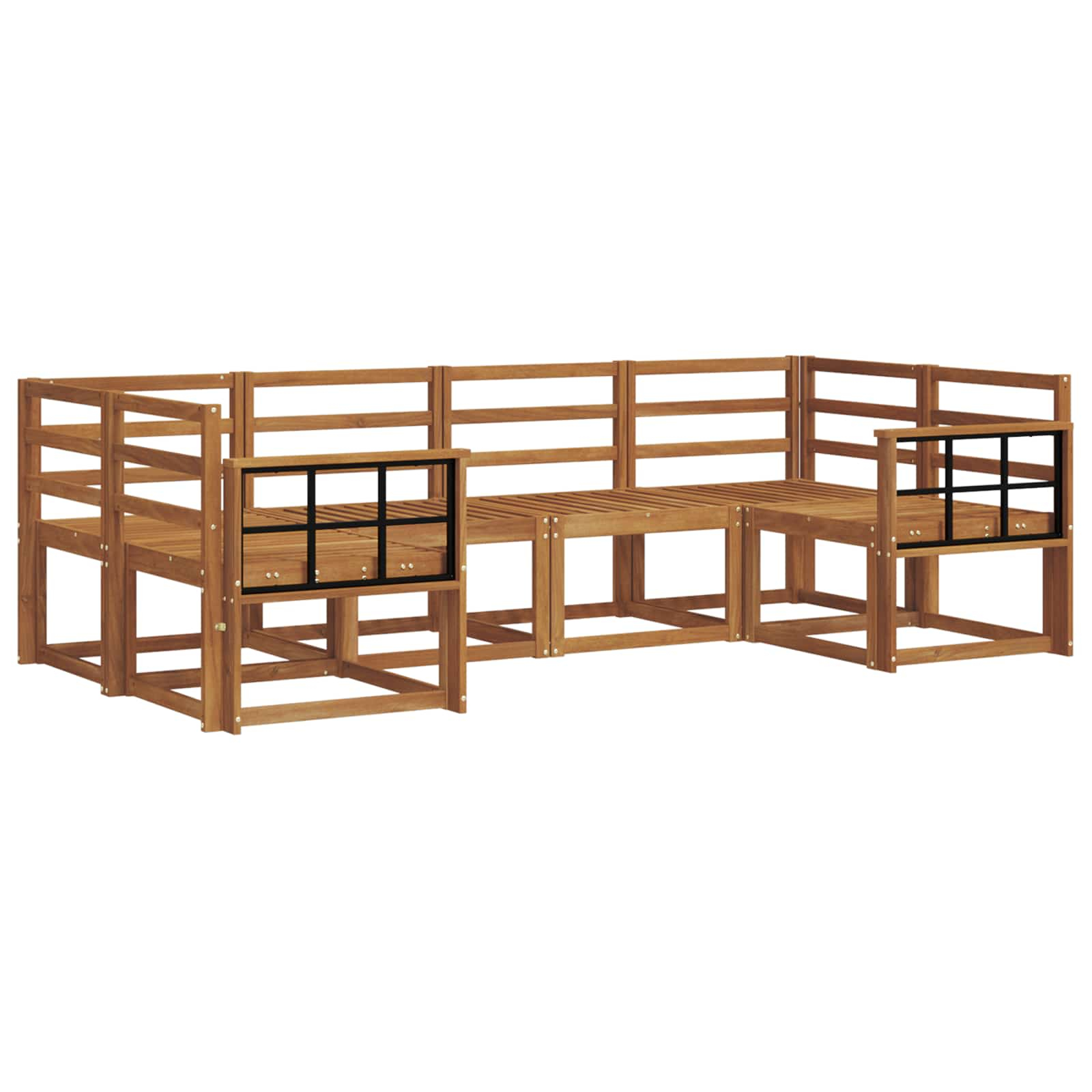 Ensemble de canapés d'extérieur 6 pcs naturel