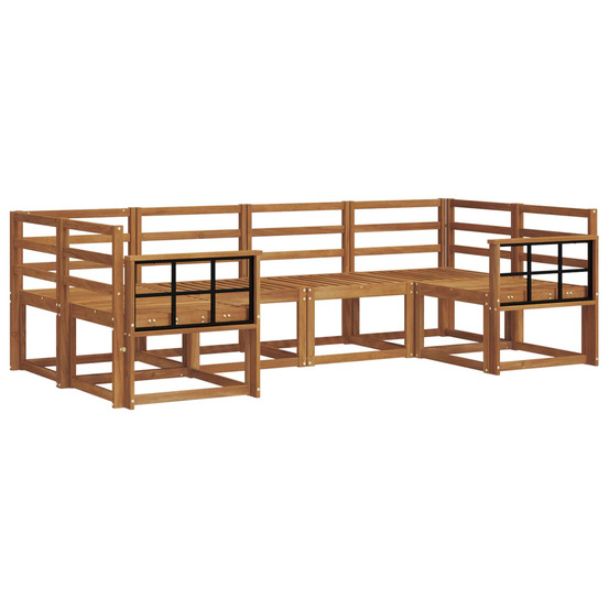 Ensemble de canapés d'extérieur 6 pcs naturel