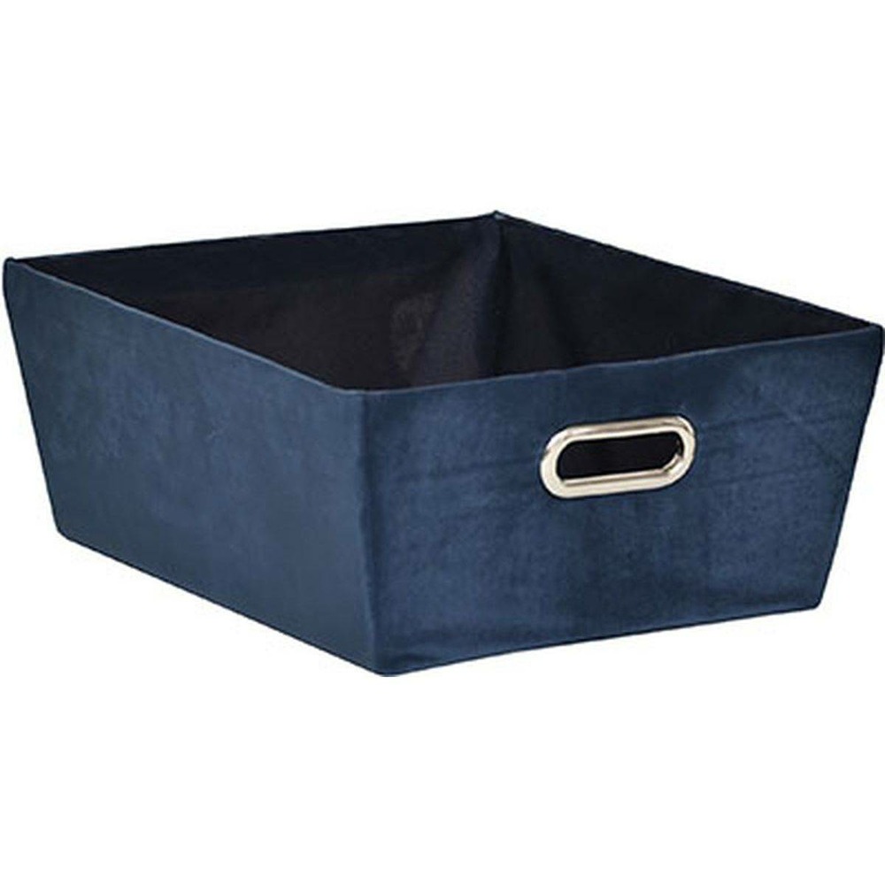 Paniere dressing velours h15xp40xp32,5 cm - bleu jeans