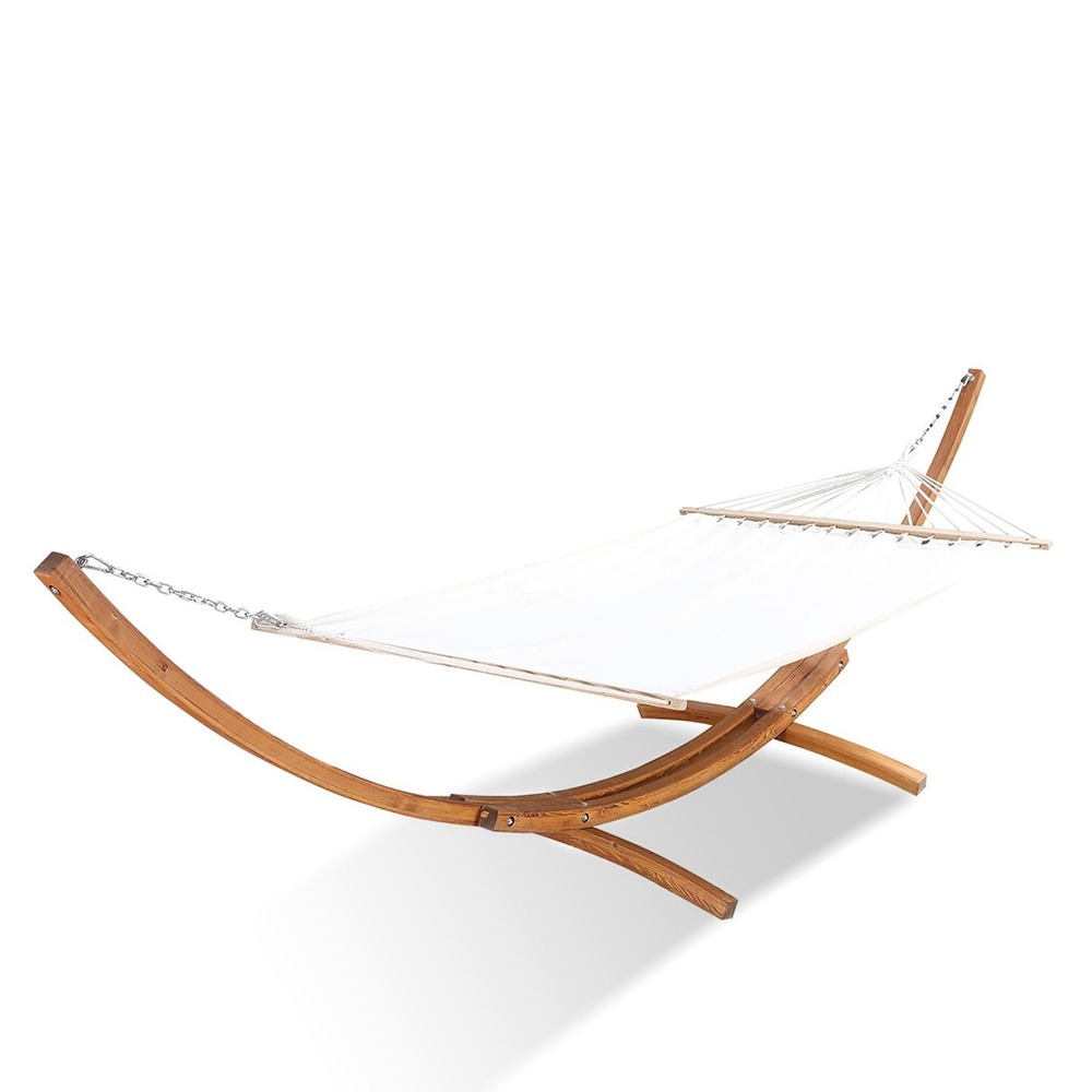 Hamac sur support 3,15 m en bois écru lagoa