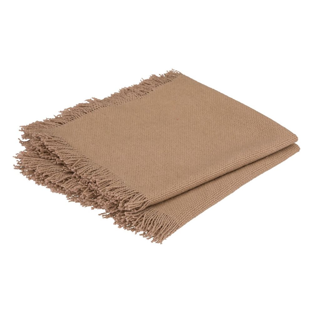 2 serviettes de tables a franges en coton