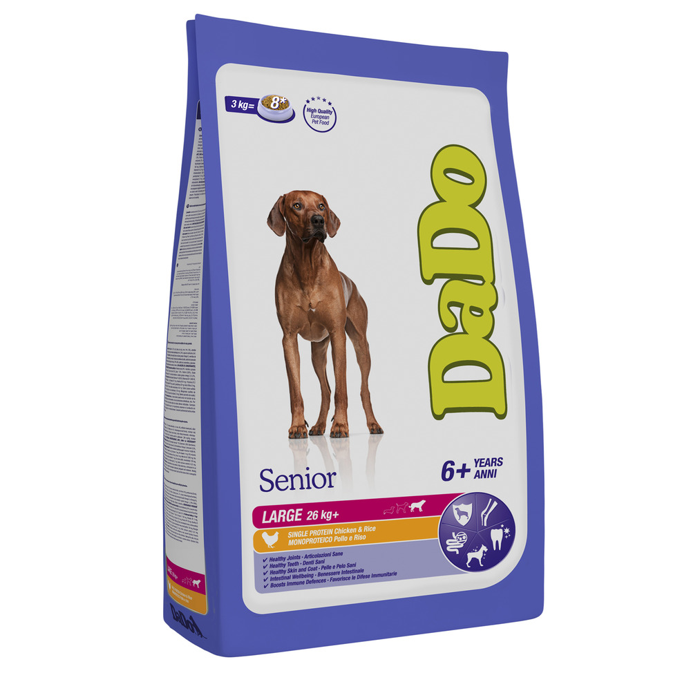 Senior large breed chicken & rice 3 kg