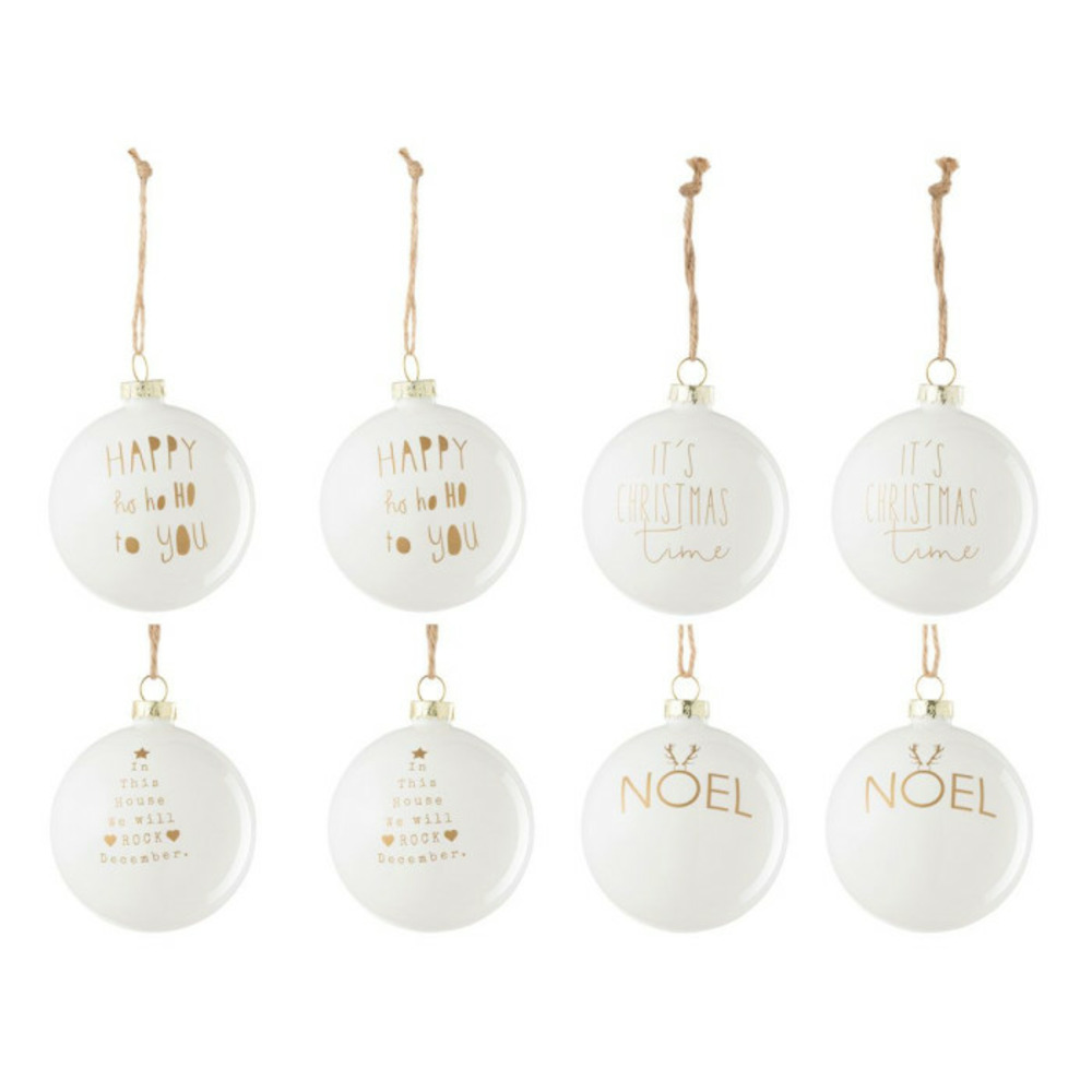 Lot de 8 boules de noël 
