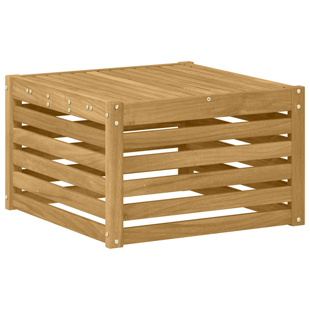 Table de jardin bois d'acacia massif blanc 59 x 59 x 37 cm